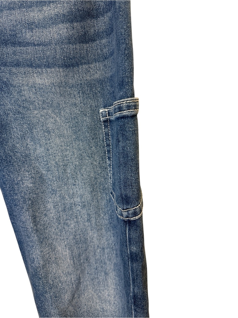 Flamingals Women's Boot-Cut Retro Utility Style Jeans in Medium Blue Wash Sz M - Picture 3 of 12